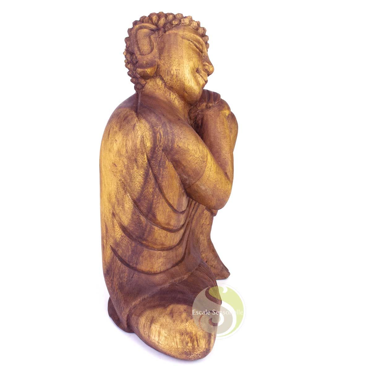 Statues déco - Statue Bouddha penseur en suar 30 cm