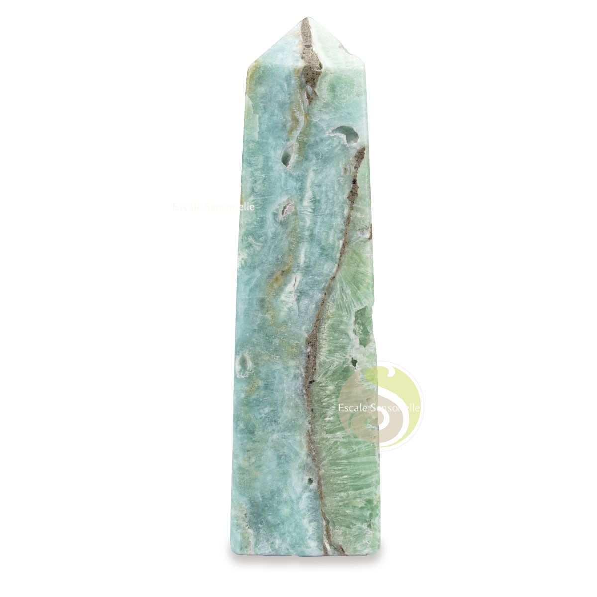 Calcite République dominicaine bleu turquoise des caraïbes collection minéraux  lithothérapie - Escale Sensorielle