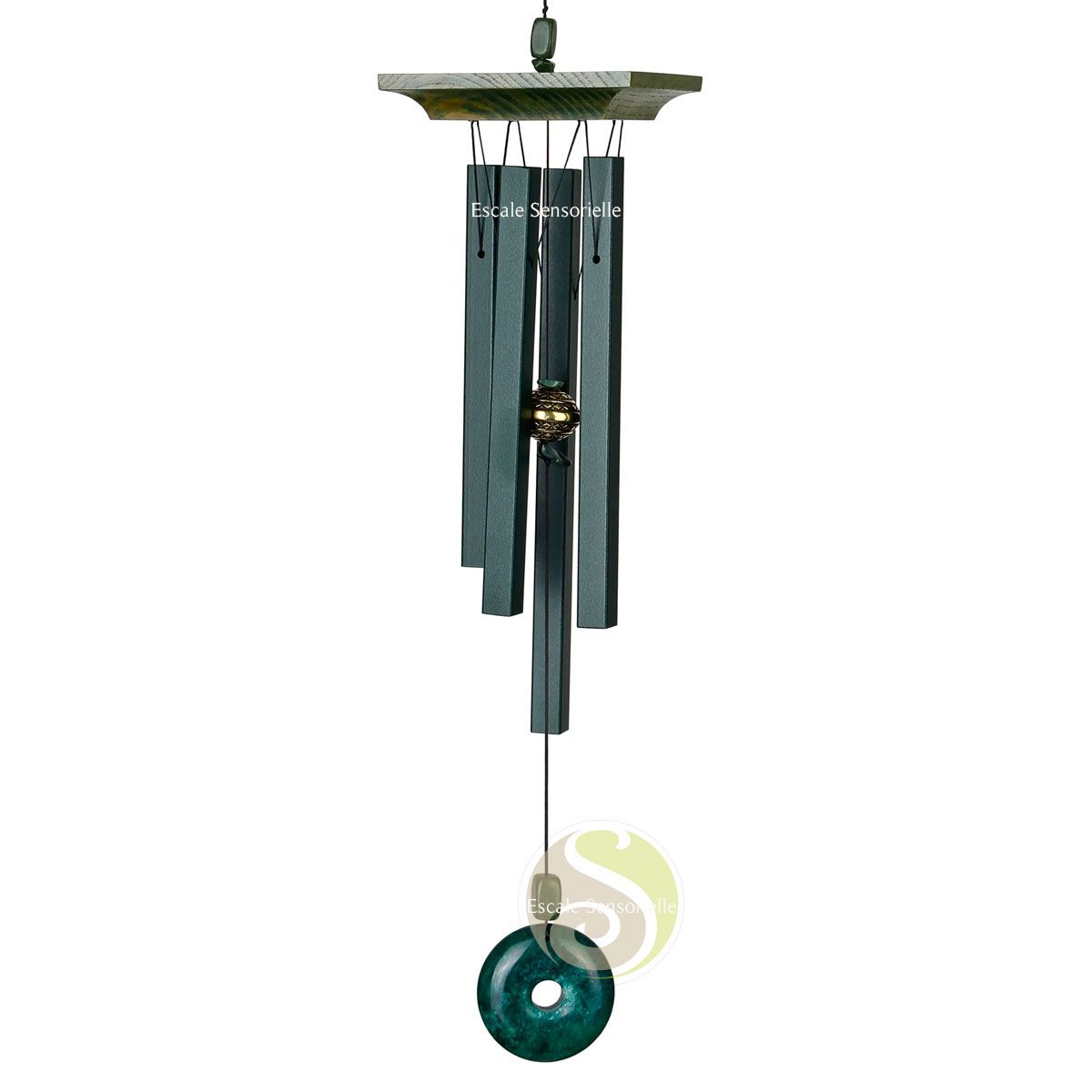 Carillon à vent jade Woodstock chimes accordé hauteur totale 56cm - Escale  Sensorielle