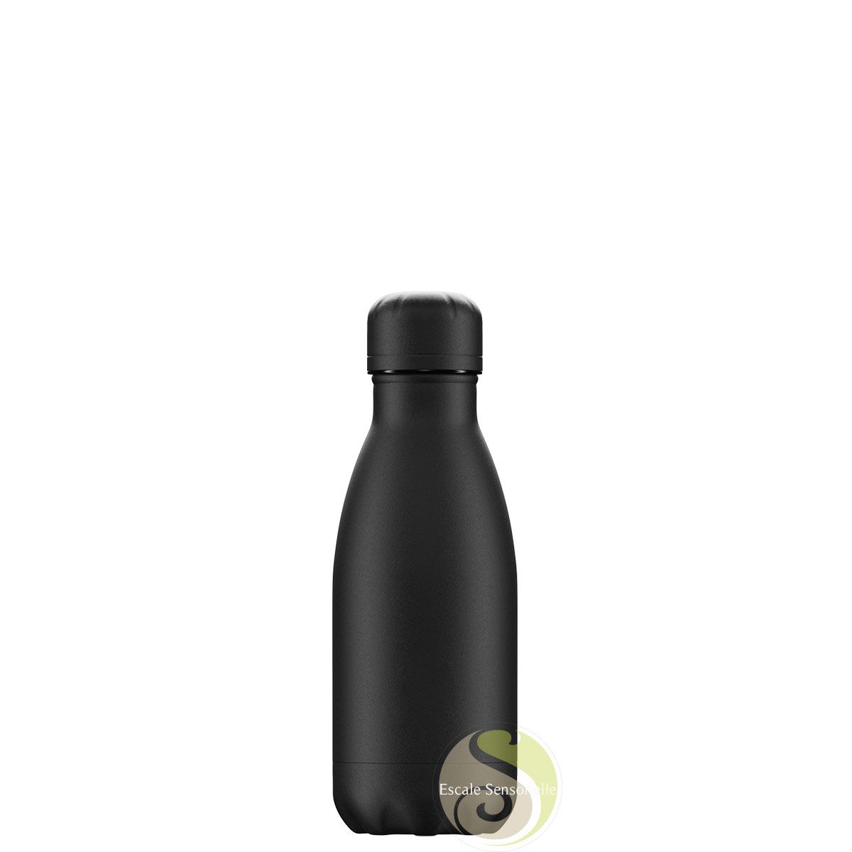 Petit thermos Chilly's bottle 260ml monochrome all black gourde isotherme  inox - Escale Sensorielle