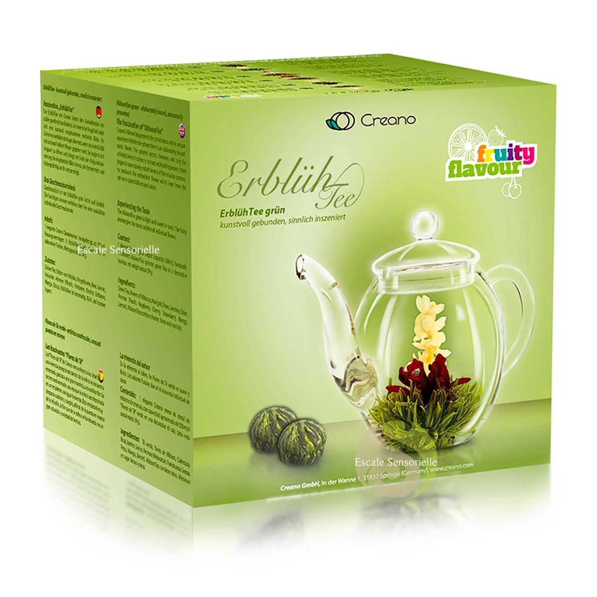 Creano Fleurs de thé thé vert fruity flavor Boîte en bois de 12