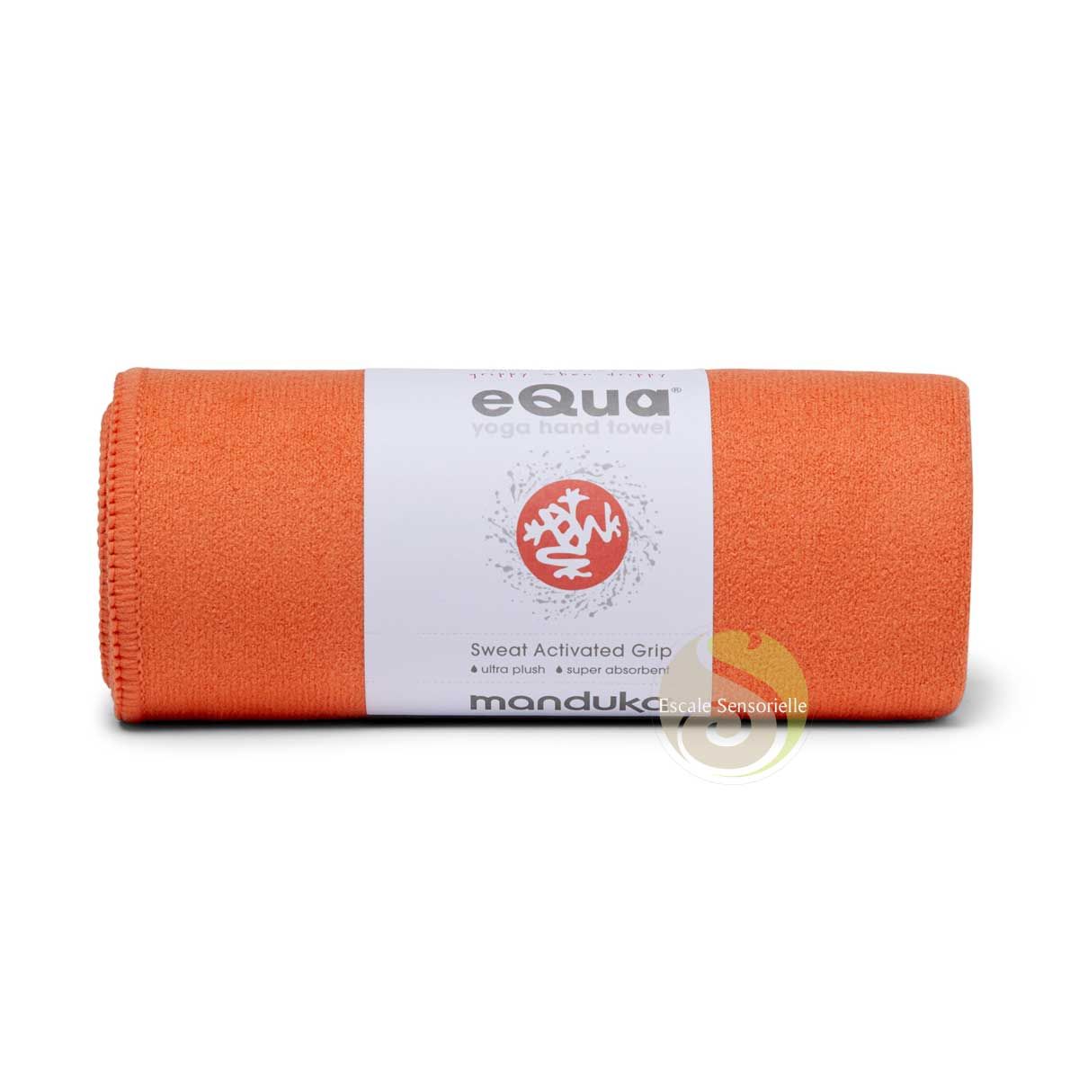 Manduka serviette yoga main visage microfibre eQua écologique tiger lily -  Escale Sensorielle