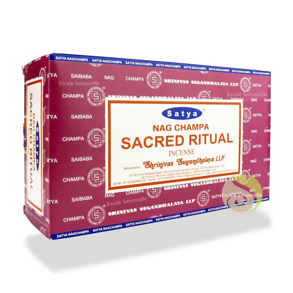 Sacred rituel Satya encens naturel indien parfum fleuri fruité