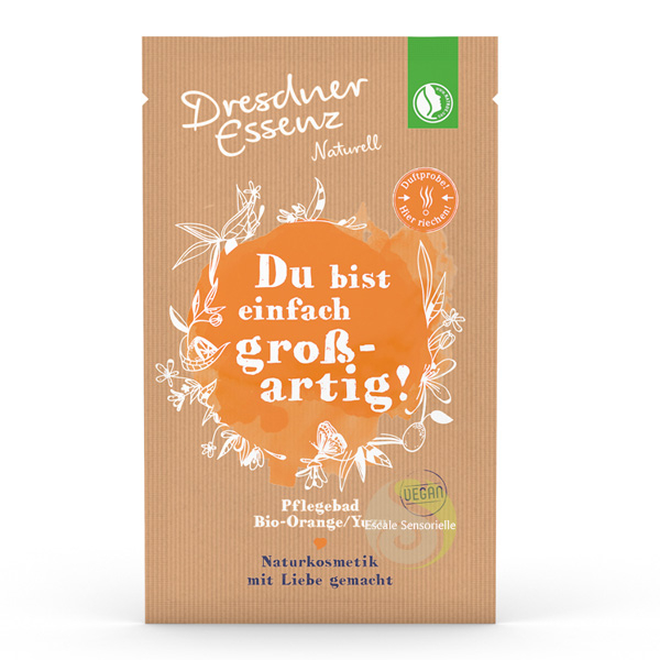 Sel de bain Bio Vegan natrue Dresdner Essenz orange yuzu