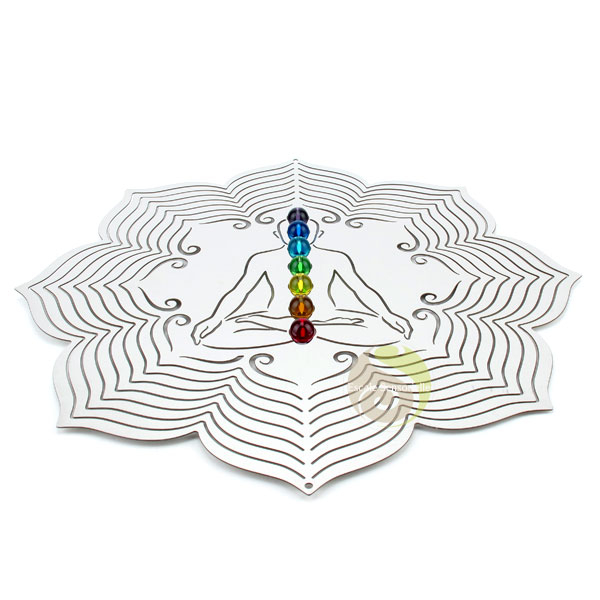 Mobile chakra suspension décoration design jardin zen méditation
