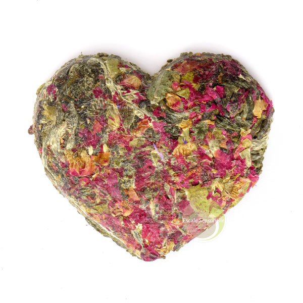 cœur de thé à la rose infuser thé compressé compact
