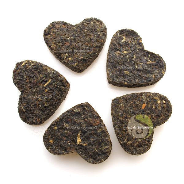 Yunnan coeur thé noir anti-cholestérol compressé 