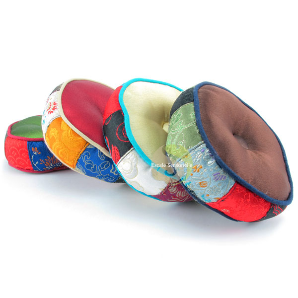 Coussin rond bol 7 métaux chantant tibétain finition satinée