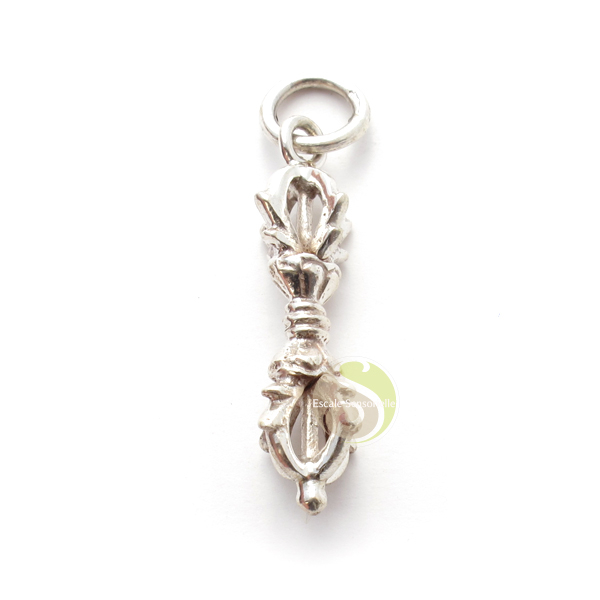 Dorje varja pendentif argenté tibétain bouddhisme Népal