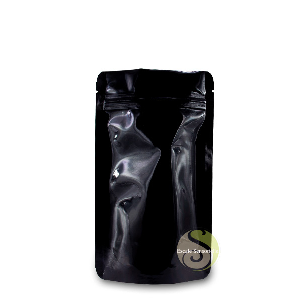 Doypack zip 250ml sachet noir conservation thé épice emballage