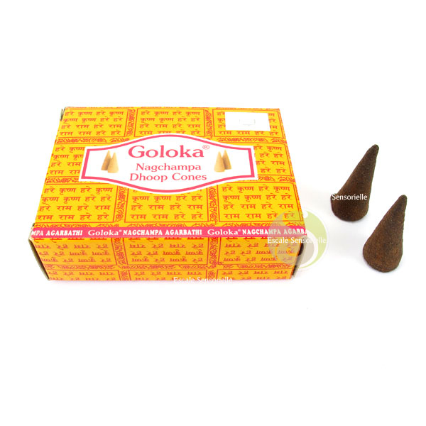 cônes encens Goloka nag champa indien éthique caritatif 