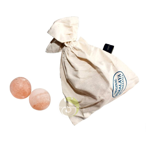 Boule sel rose Himalaya exfoliant minéraliser bain