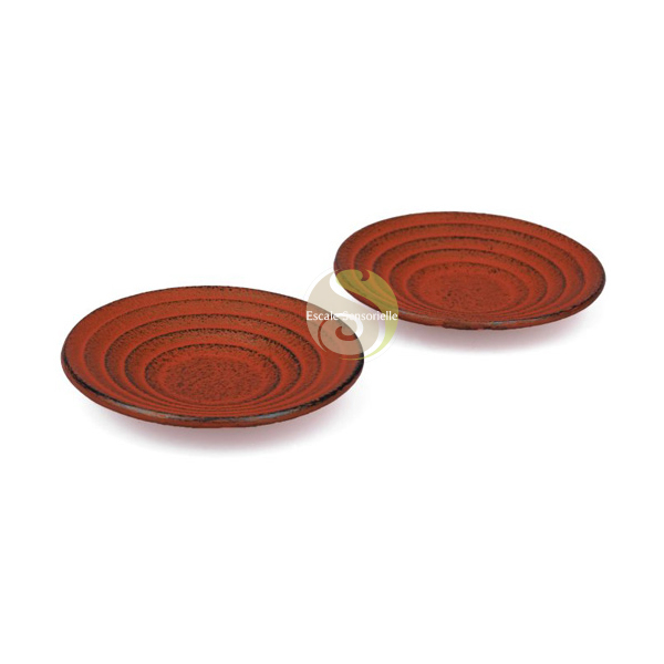Dessous de tasse ronde en fonte rouge sous-tasse