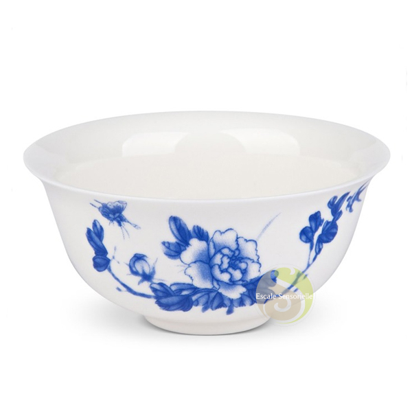 Fleur japonaise bol tasse design contemporain rose bleu
