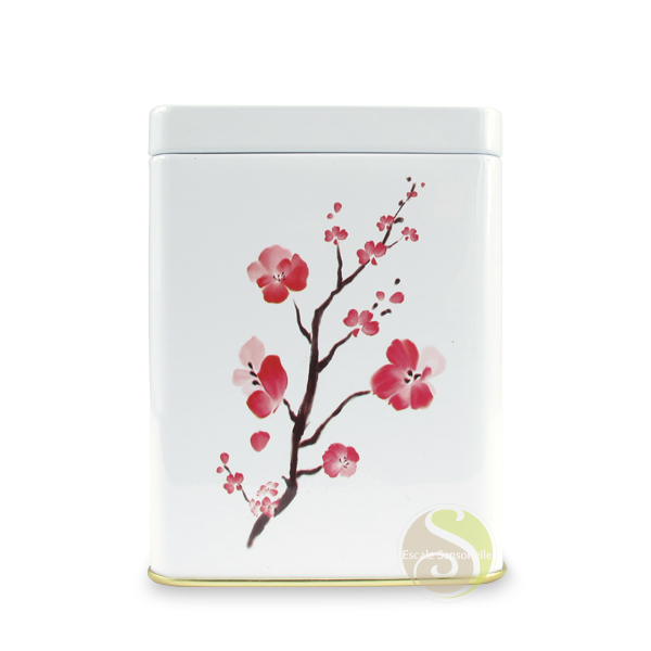 Boite thé fleur de cerisier sakura métal rangement