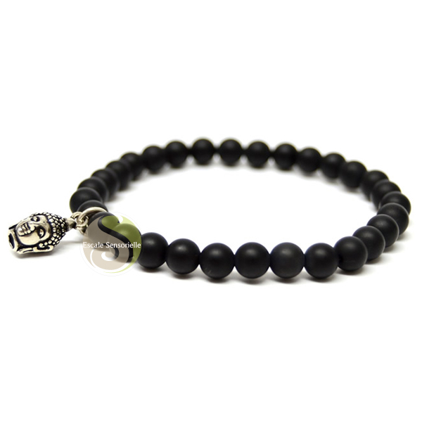 Tête de Bouddha charm argent 925e bracelet bijoux protection