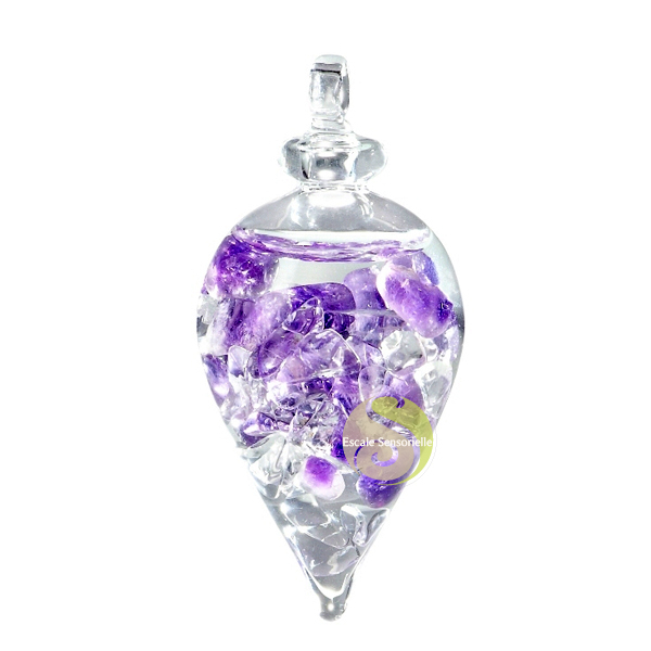 Pendentif Philia vitaJuwel améthyste cristal de roche bienfaits vertus