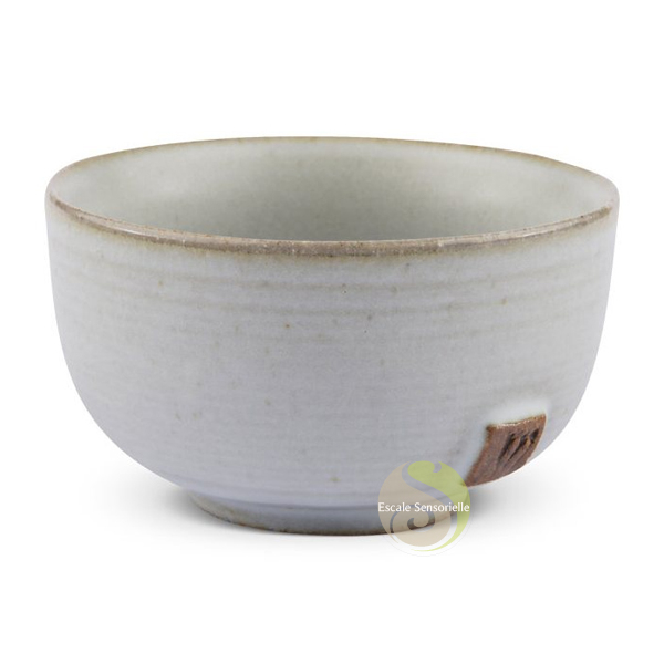 Tasse design japonais blanc ivoire 100ml Chikyuu