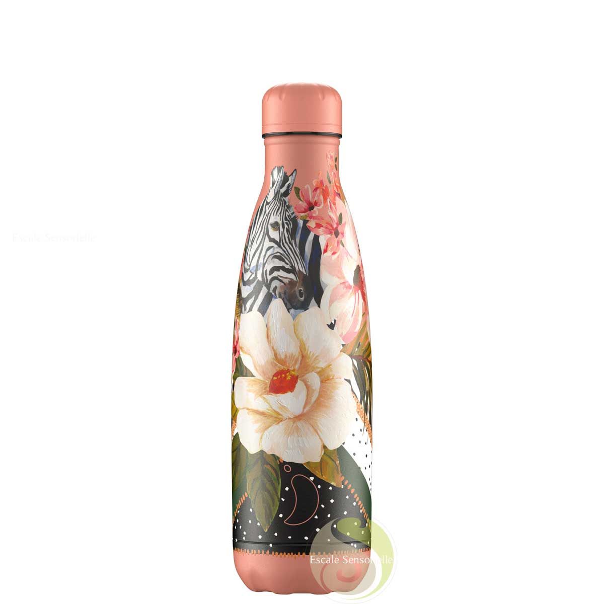 Polka zebra bouteille isotherme Chilli's bottle tropical gourde thermos nomade 500ml