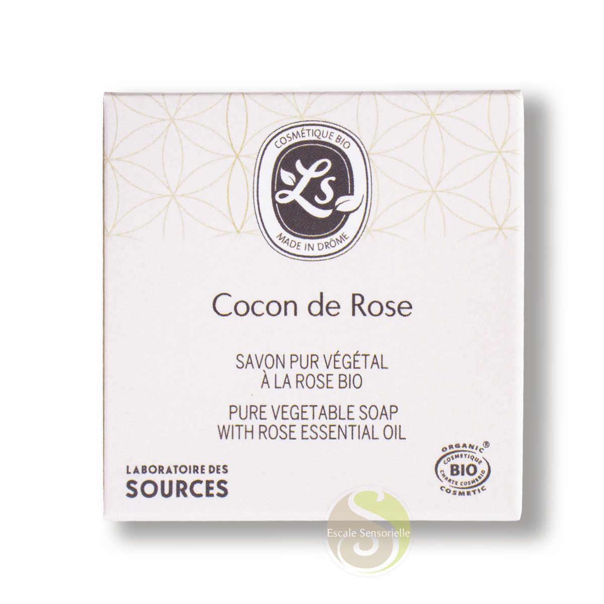 Savon bio Cocon de rose Laboratoire des sources à l'huile essentielle