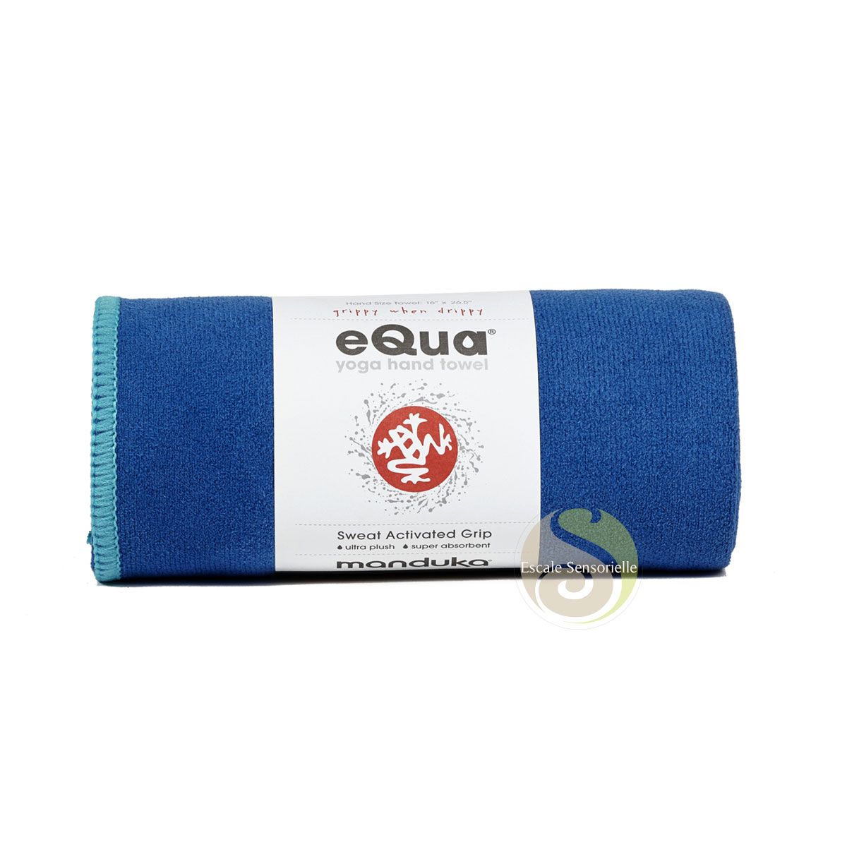 Serviette yoga microfibre antidérapante Manduka eQua pacific blue