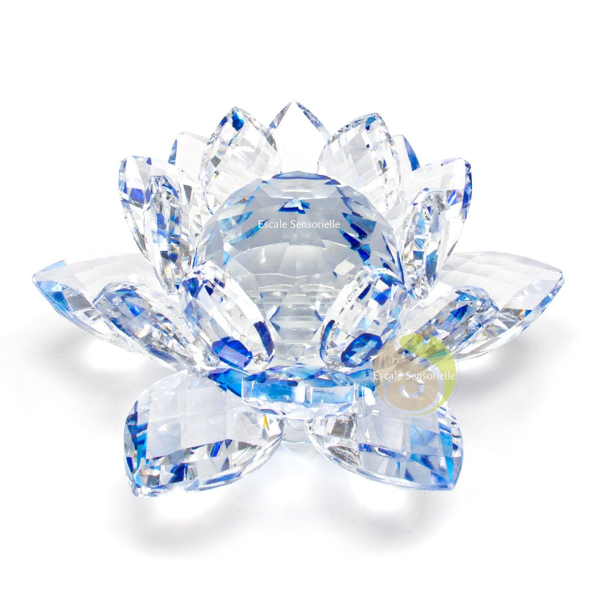 Fleur de lotus bleu en cristal feng shui énergisez votre maison