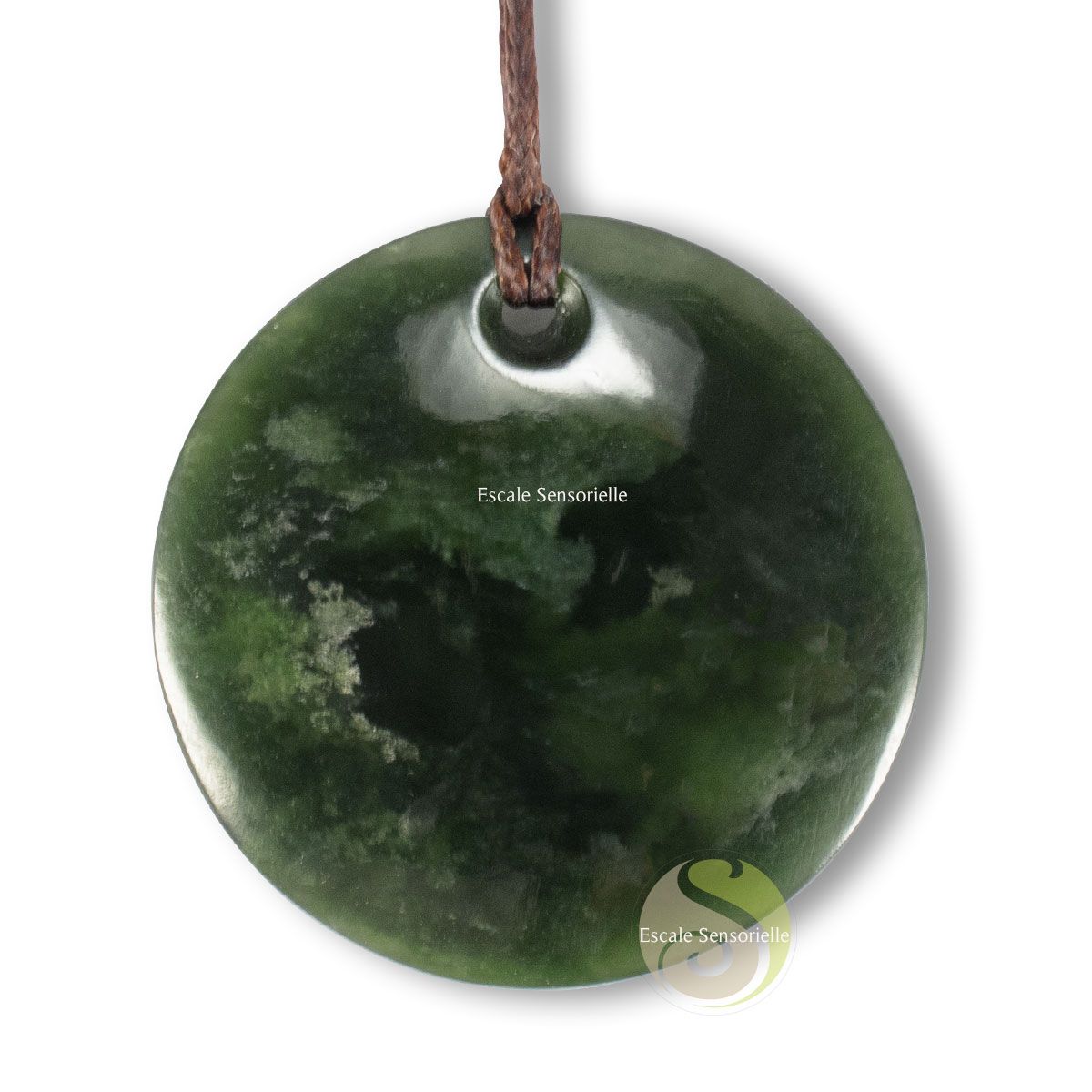 Jade pendentif disque Maori culture