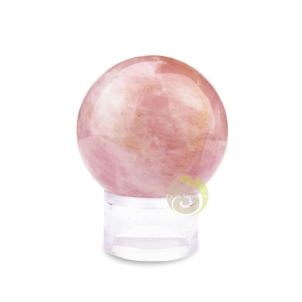 Sphère quartz rose pierre minérale naturelle vertus bienfaits amour 