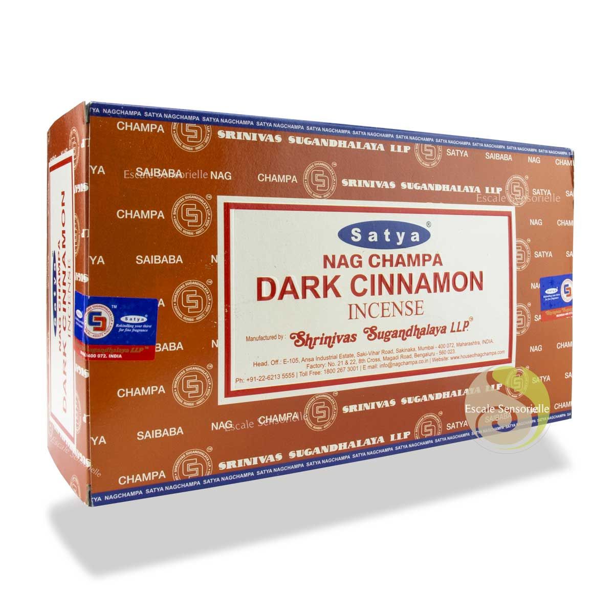 Dark cinnamon Satya encens naturel indien parfum de cannelle et de résine