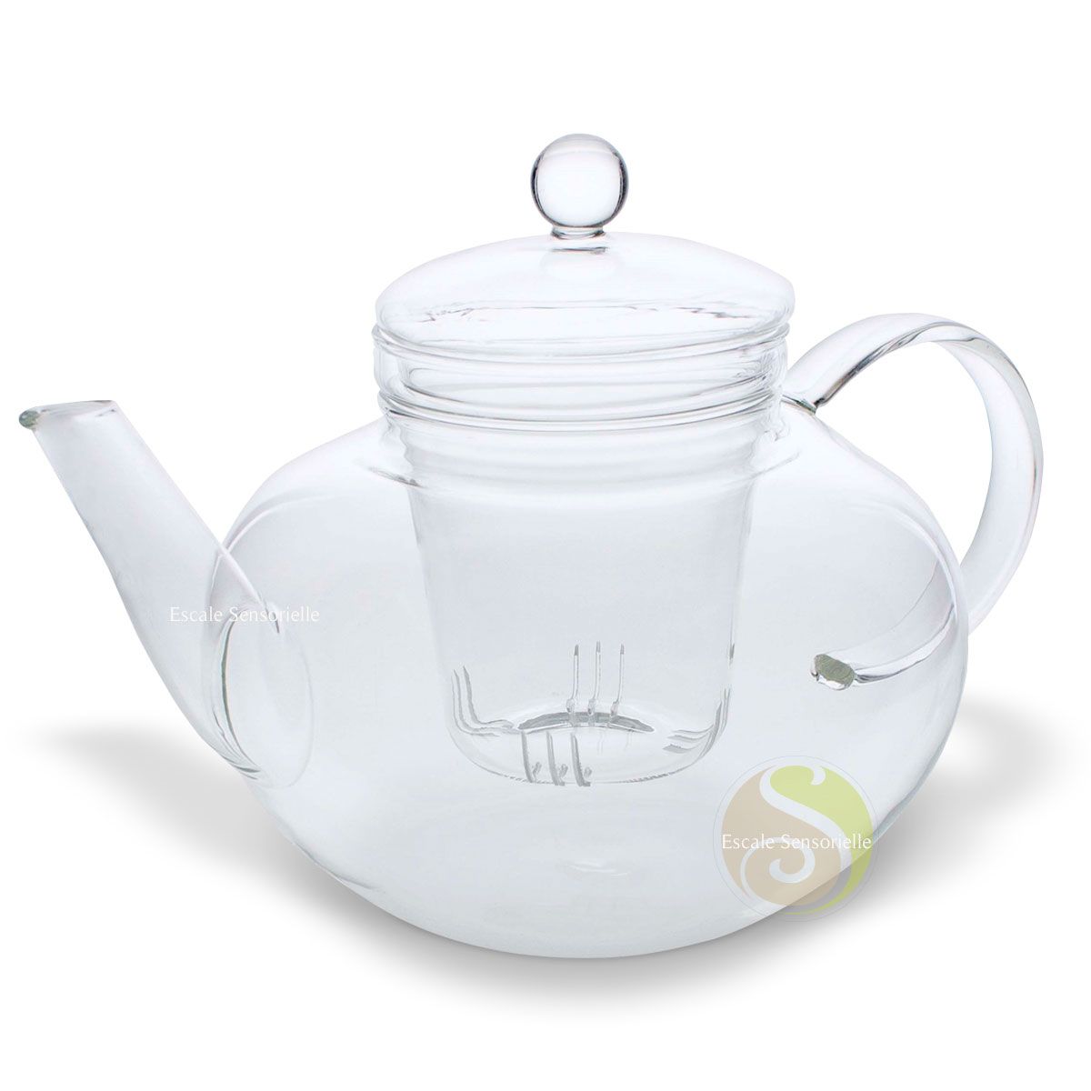 Théière verre fleurs de thé transparente 1.2l filtre intégré