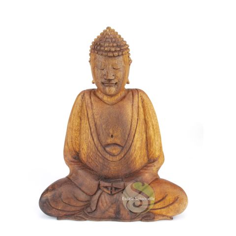 Statue bouddha méditation assis lotus 21cm