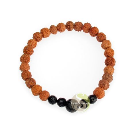 Mala améthyste bracelet rudraksha perles yogis zen