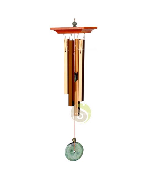 Carillon à vent turquoise Woodstock chimes accordé hauteur totale 53cm