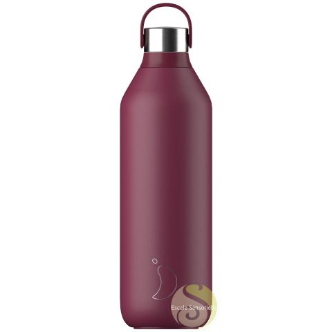 Bouteille 1L isotherme double paroi Chilly's série 2 red plum