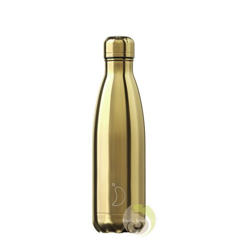 Thermos Chilly's chrome gold 500ml bouteille isotherme nomade