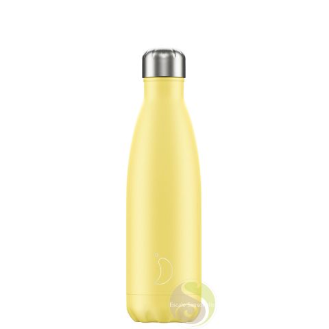 Gourde bouteille thermos Chilli's bottle pastel jaune contenant isotherme nomade