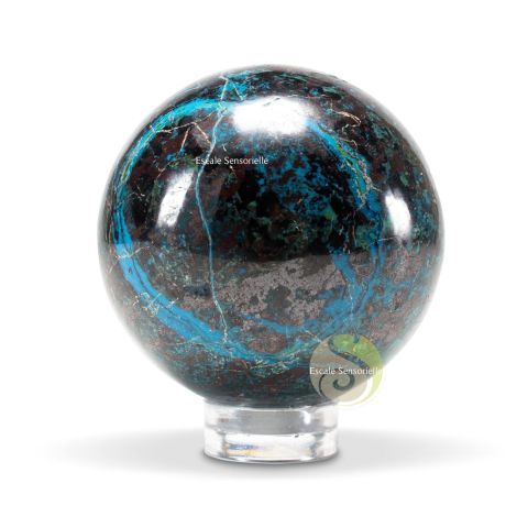 Chrysocolle sphère pierre minérale rare du Pérou 