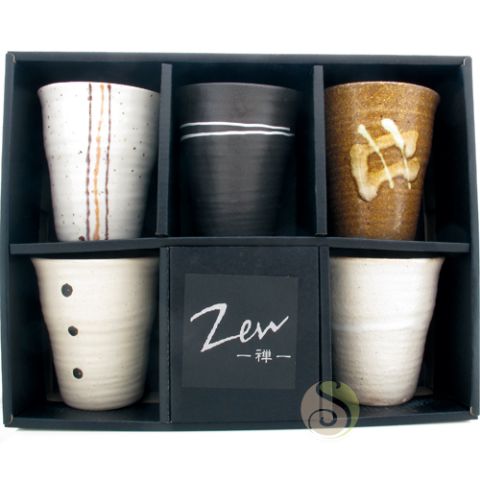 Tasses céramique japonaise set de 5 pièces à offrir