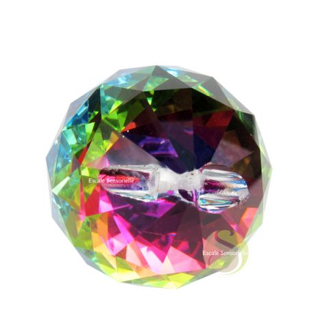 Boule de cristal facettée multicolore