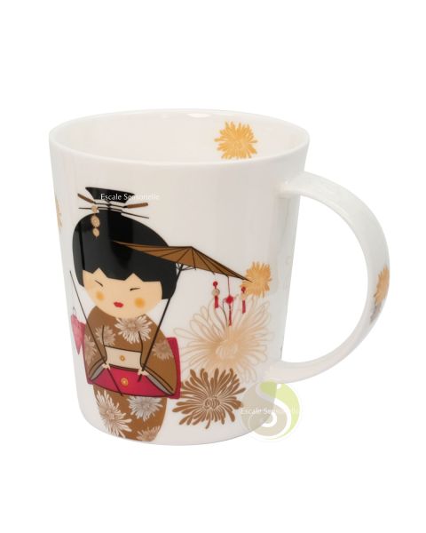 Mug geisha gold 500ml Cupti en céramique bone china 