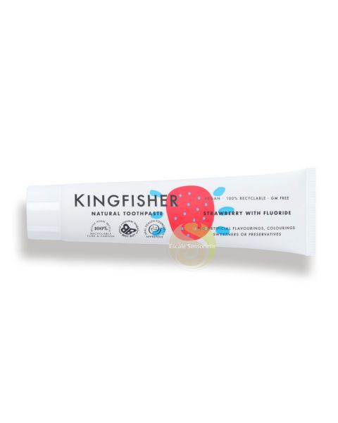 Dentifrice naturel enfant fraise avec fluor Kingfisher