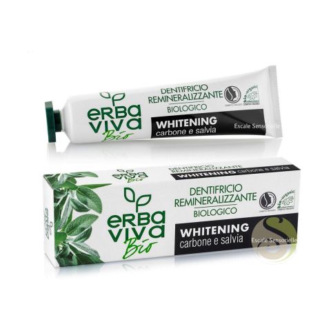 Dentifrice reminéralisant Erba Viva bio blancheur certifié Natrue & bio-organic