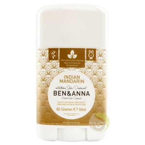 Ben & Anna déodorant bio vegan indian mandarine certifié Natrue & cruelty free 