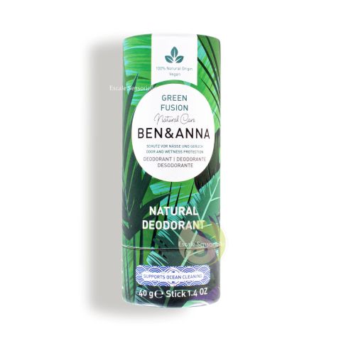Déodorant Ben & Anna bio stick tube green fusion 100% naturel certifié natrue et vegan 