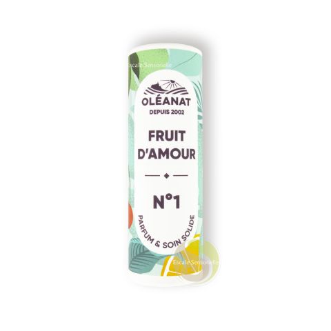 Parfum et soin solide bio Oléanat N°1 fruit d'amour mandarine verte cerise sauvage