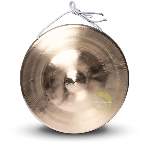 Gong Bronze couleur or diamètre 50cm à suspendre 