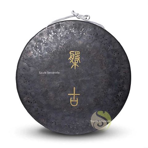 Gong terre de guérison couleur Ø 70 cm bronze à suspendre pour yoga ou méditation