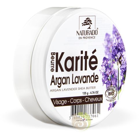 Beurre Karité Bio argan lavande Naturado anti-âge soin naturel