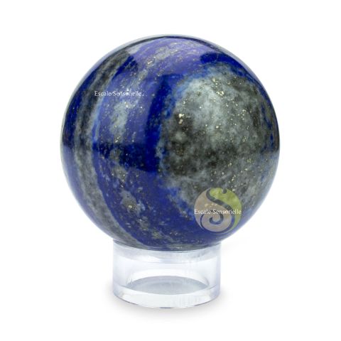 Sphère pierre minérale lapis lazuli qualité B favorise méditation lithothérapie