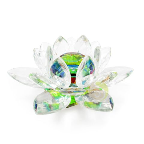 Lotus feng shui cristal rainbow énergie chi harmoniser arc-en-ciel